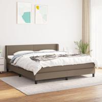 Boxspring met matras stof taupe 160x200 cm - thumbnail