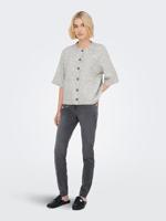 Only Onlcamilla S/s Cardigan Knt Noos Vest Light Grey Melange - thumbnail