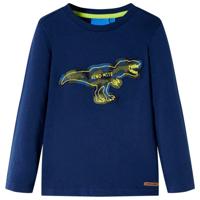 VidaXL Kindershirt met lange mouwen 128 marineblauw - thumbnail