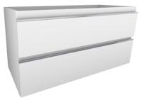 Tigris onderkast met 2 laden 100 x 46 cm glans wit - thumbnail