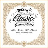 D&apos;Addario J3004 Rectified Classical Guitar Single String Voor klassieke gitaar, Normal Tension, 4th String - thumbnail