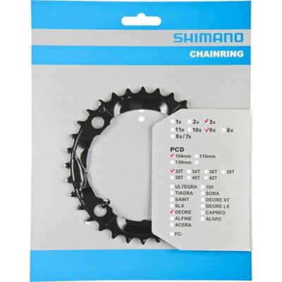 Shimano Deore Kettingblad 9V 32T - Zwart Shimano Deore Kettingblad 9V 32T - Zwart