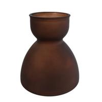 Gifts Amsterdam vaas diabolo 22 x 21 cm glas matbruin - thumbnail