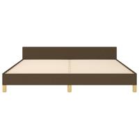 Bedframe zonder matras stof donkerbruin 160x200 cm - thumbnail