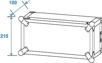 ROADINGER Amplifier Rack PR-2ST, 4U, 57cm deep - thumbnail