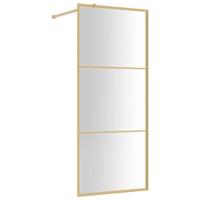 Inloopdouchewand transparant 80x195 cm ESG-glas goudkleurig - thumbnail