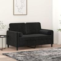 VidaXL Sierkussens 2 st 15x50 cm fluweel zwart - thumbnail