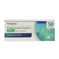 Sanias Paracetamol 500mg oval 50 Stuks - thumbnail