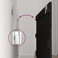 Wandhoofdbord 95,5x3x60 cm massief grenenhout zwart - thumbnail