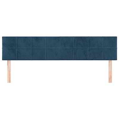 Hoofdborden 2 st 80x5x78/88 cm fluweel donkerblauw