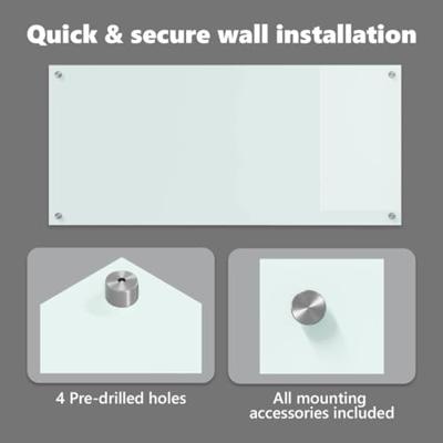 VidaXL Keuken spatscherm wit 110 x 50 cm gehard glas