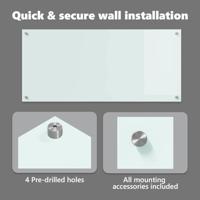 VidaXL Keuken spatscherm wit 110 x 50 cm gehard glas - thumbnail