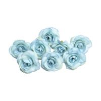 10 sets 4cm kunstmatige bloem Silk Rose Flower hoofd voor bruiloft partij Home Decoratie (blauw) - thumbnail