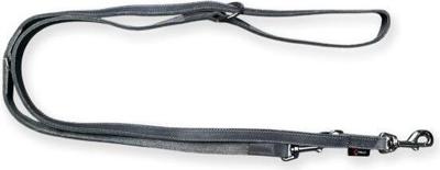 Verstelbare hondenriem - vetleer - Grijs - 18mm x 220cm