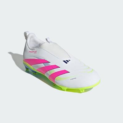 adidas Predator League Junior Laceless Football Boots FG/MG, uniseks, meerkleurig (Cloud White Lucid Pink Lucid Lemon), 28 EU