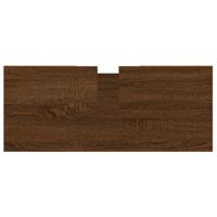 Badkamerkast 80x33x60 cm bewerkt hout bruineikenkleurig - thumbnail