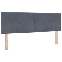 Boxspringbed met matras fluweel donkergrijs 140x200 cm - thumbnail