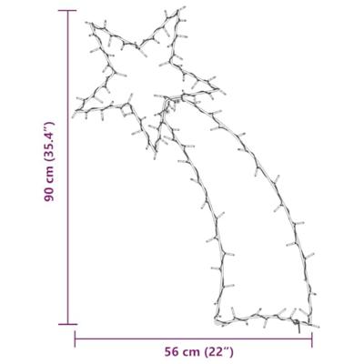 VidaXL Kerstverlichting vallende ster silhouet 115 leds warm wit