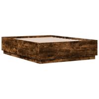 Bedframe met LED-verlichting sonoma eikenkleurig 135x190 cm - thumbnail