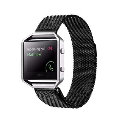By Qubix - Milanese Compatible met Fitbit Blaze horloge band alleen voor Compatible met Fitbit Blaze - Zwart - Compatible fitbit bandje