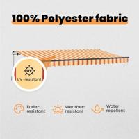 VidaXL Inklapbaar zonnescherm geel 400 x 200 cm stof - thumbnail