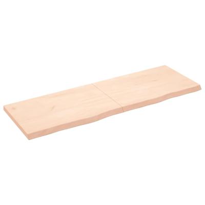 Wandschap 180x60x6 cm onbehandeld massief eikenhout Wandschap 180x60x6 cm onbehandeld massief eikenhout