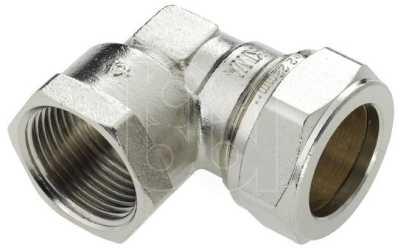 Bonfix knelkoppeling - knie - binnendraad - 1 x 28mm - Vertint Messing