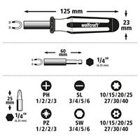 Wolfcraft Bit-box | Sleuf, Kruiskop PH/PZ, TORX® met boring, Inbus | 32-delig - 1388000 - thumbnail