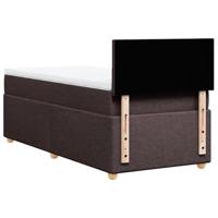 Boxspring met matras stof donkerbruin 100x200 cm - thumbnail
