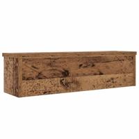 Keukenrek stapelbaar 60x15x16 cm bewerkt hout oud houtkleurig - thumbnail