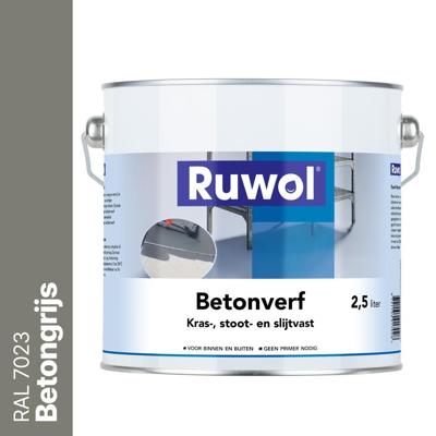 Ruwol Betonverf Betongrijs (RAL 7023) 2,5 liter Ruwol Betonverf Betongrijs (RAL 7023) 2,5 liter