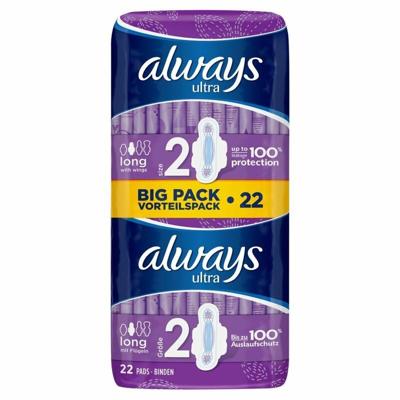 Always Always Ultra Long Maandverband met vleugels - 22 stuks