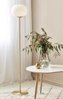 Nordlux Glazen vloerlampAlton messing met wit glas - 2010514001 - thumbnail