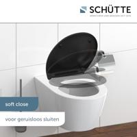 Toiletbril Schutte Lupos Softclose en Quick-Release Mat Zwart - thumbnail