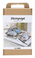 Creativ Company Hobbyset decoupage, oesterschelpen, blauw, 1 doos - thumbnail