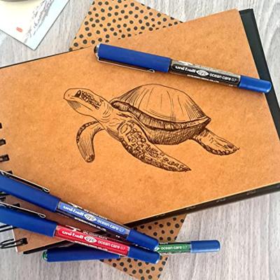 Boligrafo de tinta líquida Uni-Ball Eye Ocean Care 0,7 mm Rood (12 Stuks)