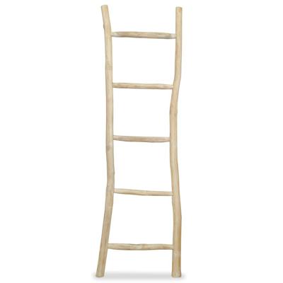 VidaXL Handdoekenladder met 5 sporten 45x150 cm teakhout