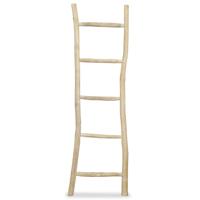 VidaXL Handdoekenladder met 5 sporten 45x150 cm teakhout - thumbnail