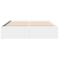 Bedframe bewerkt hout wit 150x200 cm - thumbnail