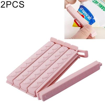 2 stks plastic zak snack tas afdichting liefde clip keuken accessoires roze