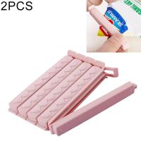 2 stks plastic zak snack tas afdichting liefde clip keuken accessoires roze - thumbnail