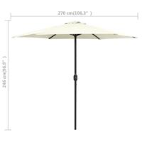 VidaXL Parasol met aluminium paal 270x246 cm zandwit - thumbnail