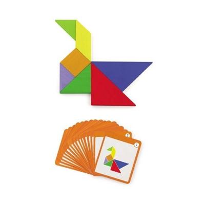 VIGA magnetisch tangram, h: 1 cm, l: 10 cm, b: 10 cm, 35 onderdelen/ 1 doos