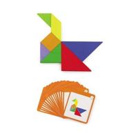 VIGA magnetisch tangram, h: 1 cm, l: 10 cm, b: 10 cm, 35 onderdelen/ 1 doos - thumbnail