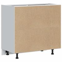 Keuken onderkast Porto bewerkt hout hoogglans wit - thumbnail