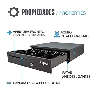 Kassa lade iggual IRON-35 Zwart Multicolour (42 CM) Kassa lade iggual IRON-35 Zwart Multicolour (42 CM)