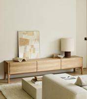 Ethnicraft TV-meubel 'PI' Geolied Eikenhout, 242cm - thumbnail