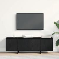 TV-kast Zwart Eiken 120 x 30 x 40,5 cm Bewerkt hout - thumbnail