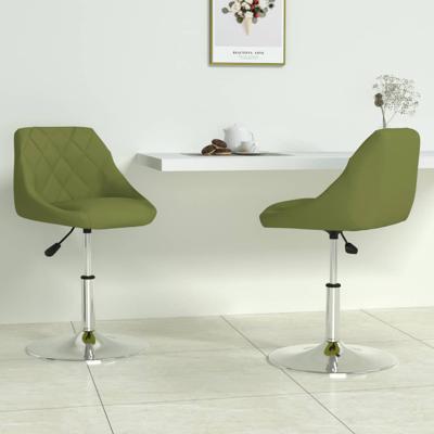 VidaXL Eetkamerstoelen draaibaar 2 st fluweel lichtgroen