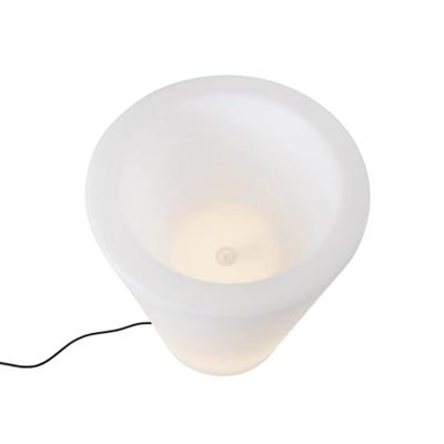 QAZQA Buiten vloerlamp wit 60 cm bloempot IP65 - Verano